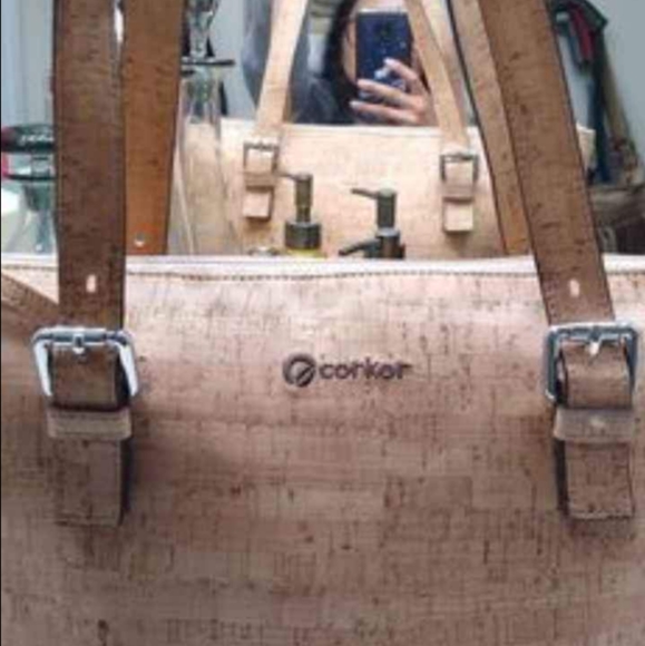 Large Satchel Corker Brand Shoulder Bag & XL Toiletry Bag - Picture 6 of 13